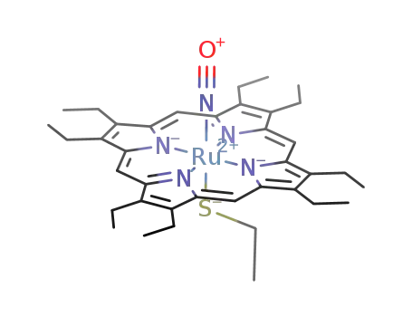 (octaethylporphyrinato(2-))Ru(nitrosyl)(SEt)