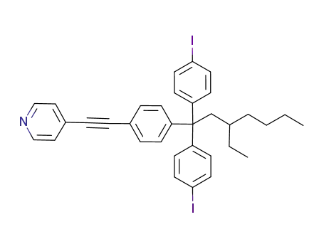 1-[4-{2-(4-pyridyl)ethynyl}phenyl]-1,1-bis(4-iodophenyl)-3-ethylheptane
