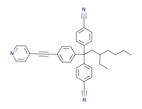 1-[4-{2-(4-pyridyl)ethynyl}phenyl]-1,1-bis(4-cyanophenyl)-3-ethylheptane