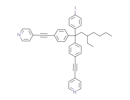 1,1-bis[4-{2-(4-pyridyl)ethynyl}phenyl]-1-(4-iodophenyl)-3-ethylheptane