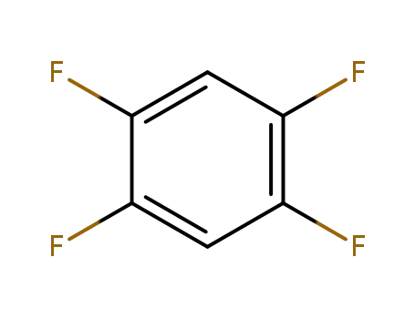 Molecular Structure of 327-54-8 (1,2,4,5-Tetrafluorobenzene)