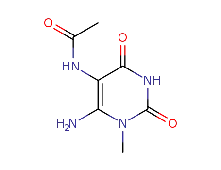 Molecular Structure of 10184-42-6 (Acetamide,
N-(6-amino-1,2,3,4-tetrahydro-1-methyl-2,4-dioxo-5-pyrimidinyl)-)