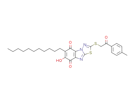 7-hydroxy-2-(p-methylphenacylsulfanyl)-6-undecyl[1,3,4]thiadiazolo[3,2-a]benzimidazole-5,8-dione