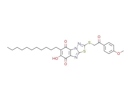 7-hydroxy-2-(p-methoxyphenacylsulfanyl)-6-undecyl[1,3,4]thiadiazolo[3,2-a]benzimidazole-5,8-dione