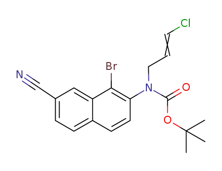 tert-butyl 1-bromo-7-cyano-2-naphthyl(3-chloro-2-propen-1-yl)carbamate