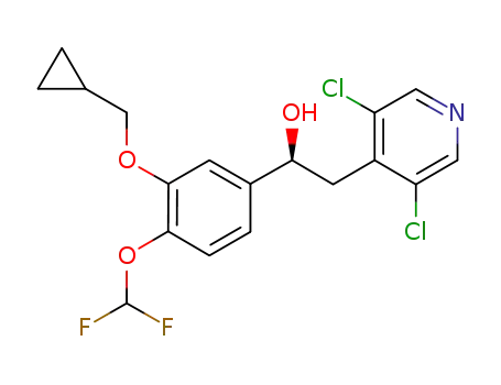 (S)-1-(3-(cyclopropylmethoxy)-4-(difluoromethoxy)phenyl)-2-(3,5-dichloro-1-pyridin-4-yl)ethanol