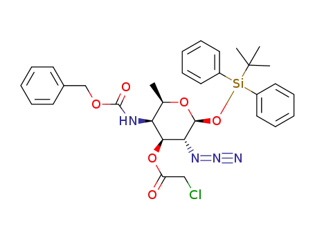 tert-butyldiphenylsilyl 4-(N-benzyloxycarbonylamino)-2-azido-3-O-chloroacetyl-2,4,6-trideoxy-β-D-galactopyranoside