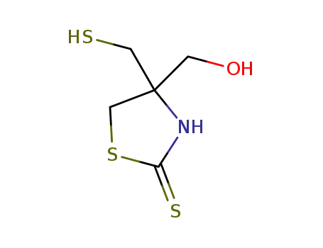 4-hydroxymethyl-4-thiomethyl-thiazolidine-2-thione