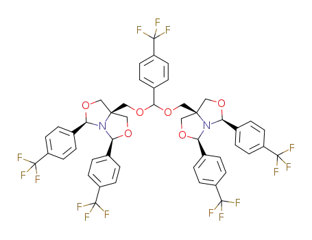 {bis(2,8-di-(p-trifluoromethylphenyl)-1-aza-3,7-dioxabicyclo-[3.3.0]octane 5-methoxy)methyl}-4-trifluoromethylbenzene