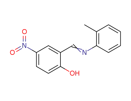 Molecular Structure of 119740-58-8 (Phenol, 2-[[(2-methylphenyl)imino]methyl]-4-nitro-)
