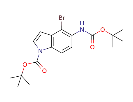 4-bromo-5-tert-butoxycarbonylamino-indole-1-carboxylic acid tert-butyl ester