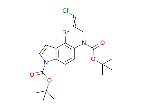 4-bromo-5-[tert-butoxycarbonyl-(3-chloro-allyl)amino]-indole-1-carboxylic acid-tert-butyl ester