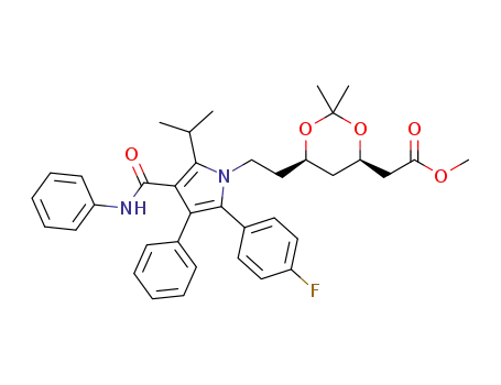 methyl 2-((4R,6R)-6-(2-(2-(4-fluorophenyl)-5-isopropyl-3-phenyl-4-(phenylcarbamoyl)-1H-pyrrol-1-yl)ethyl)-2,2-dimethyl-1,3-dioxan-4-yl)acetate