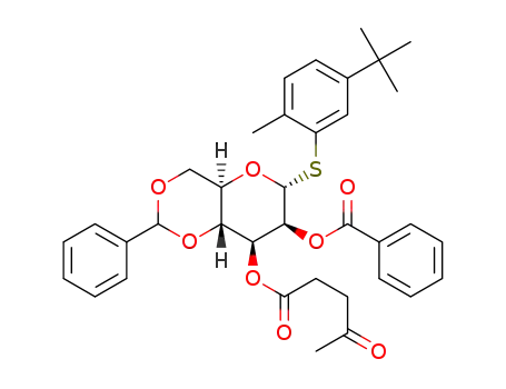 (2-methyl-5-tert-butylphenyl) 2-O-benzoyl-3-O-levulinoyl-4,6-O-benzylidene-1-thio-α-D-mannopyranoside