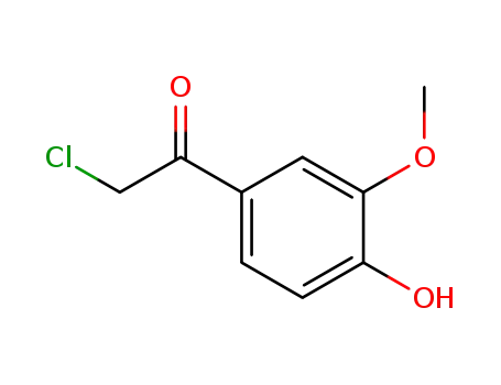 Molecular Structure of 6344-28-1 (2-chloro-1-(4-hydroxy-3-methoxyphenyl)ethanone)