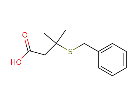 Butanoic acid, 3-methyl-3-[(phenylmethyl)thio]-