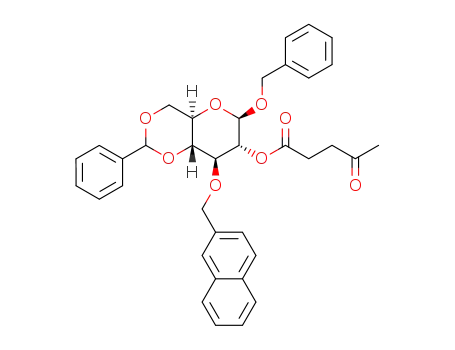 benzyl 4,6-O-benzylidene-3-O-(2-methylnaphthyl)-2-O-levulinoyl-β-D-glucopyranoside