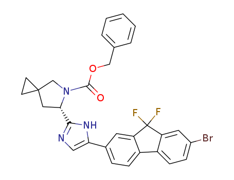 (6S)-6-[5-(7-Bromo-9,9-difluoro-9H-fluoren-2-yl)-1H-imidazol-2-yl]-5-azaspiro[2.4]heptane-5-carboxylic acid phenylmethyl ester