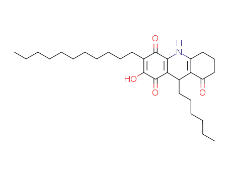 9-hexyl-2-hydroxy-3-undecyl-6,7-dihydroacridine-1,4,8-(5H,8H,10H)-trione