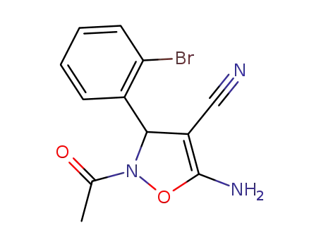 2-acetyl-5-amino-3-(2-bromophenyl)-2,3-dihydroisoxazole-4-carbonitrile