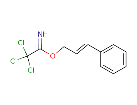 Molecular Structure of 59874-81-6 (Ethanimidic acid, 2,2,2-trichloro-, 3-phenyl-2-propenyl ester, (E)-)