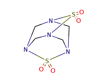 Molecular Structure of 80-12-6 (2,6-Dithia-1,3,5,7-tetraazatricyclo[3.3.1.13,7]decane,2,2,6,6-tetraoxide)