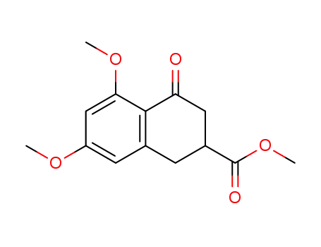 Molecular Structure of 61571-90-2 (2-Naphthalenecarboxylic acid, 1,2,3,4-tetrahydro-5,7-dimethoxy-4-oxo-,
methyl ester)