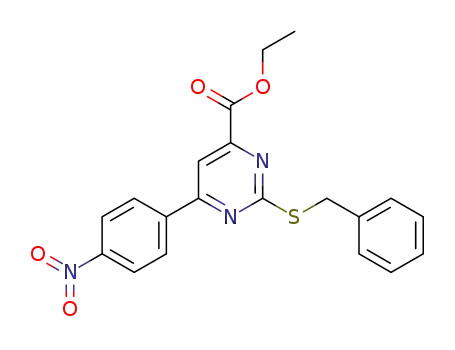 ethyl 2-(benzylthio)-6-(4-nitrophenyl)pyrimidine-4-carboxylate