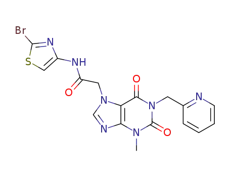 N-(2-bromo-1,3-thiazol-4-yl)-2-(3-methyl-2,6-dioxo-1-(pyridin-2-ylmethyl)-2,3-dihydro-1H-purin-7(6H)-yl)acetamide