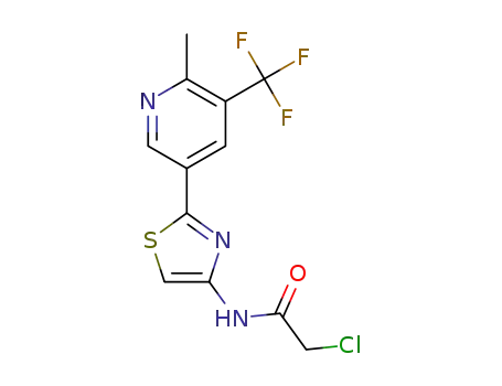 2-chloro-N-(2-(6-methyl-5-(trifluoromethyl)pyridin-3-yl)-1,3-thiazol-4-yl)acetamide