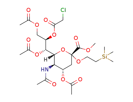 methyl [2-(trimethylsilyl)ethyl 5-acetamido-4,7,9-tri-O-acetyl-8-O-chloroacetyl-3,5-dideoxy-D-glycero-α-D-galacto-2-nonulopyranosid]onate