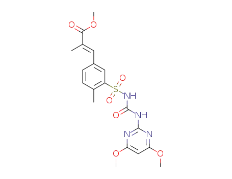 methyl (E)-3-(3-(N-((4,6-dimethoxypyrimidin-2-yl)carbamoyl)sulfamoyl)-4-methylphenyl)-2-methylacrylate
