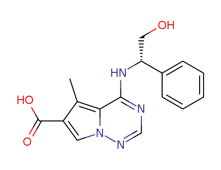 (S)-4-(2-hydroxy-1-phenylethylamino)-5-methylpyrrolo[2,1-f][1,2,4]triazine-6-carboxylic acid