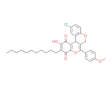 11-chloro-2-hydroxy-6-(4-methoxyphenyl)-3-undecylchromeno-[3,4-c]chromene-1,4(7H,12bH)dione