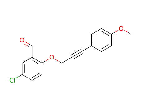 5-chloro-2-((3-(4-methoxyphenyl)prop-2-yn-1-yl)oxy)benzaldehyde