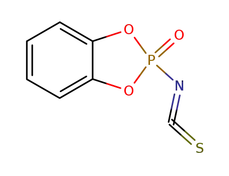 Molecular Structure of 17798-94-6 (1,3,2-Benzodioxaphosphole, 2-isothiocyanato-, 2-oxide)