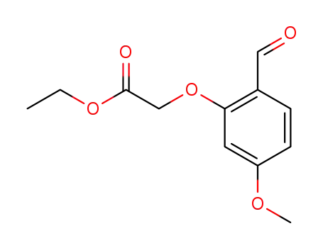 Molecular Structure of 76322-06-0 (Acetic acid, (2-formyl-5-methoxyphenoxy)-, ethyl ester)