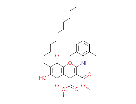 dimethyl 2-(2,6-dimethylphenylamino)-5,8-dihydro-6-hydroxy-5,8-dioxo-7-undecyl-4H-chromene-3,4-dicarboxylate