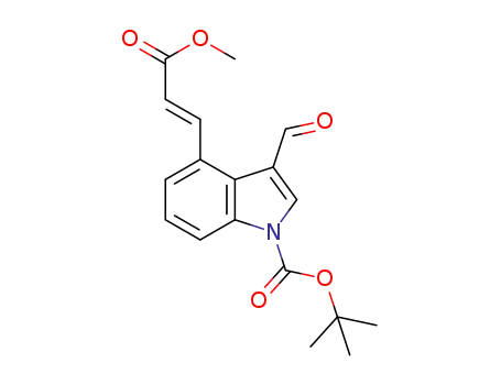 (E)-tert-butyl 3-formyl-4-(3-methoxy-3-oxoprop-1-en-1-yl)-1H-indole-1-carboxylate