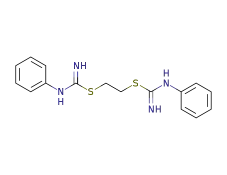 Molecular Structure of 201943-51-3 (Carbamimidothioic acid, phenyl-, 1,2-ethanediyl ester)