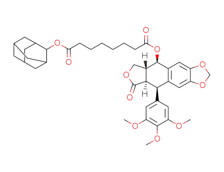 2-adamantyl (5R,5aR,8aR,9R)-8-oxo-9-(3,4,5-trimethoxyphenyl)-5a,6,8a,9-tetrahydro-5H-isobenzofuro[5,6-f][1,-3]benzodioxol-5-yl suberate
