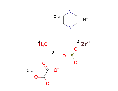 [1,4-diazabicyclo[2.2.2]octane]0.5[Zn2(sulfite)2(oxalate)0.5(H2O)2]