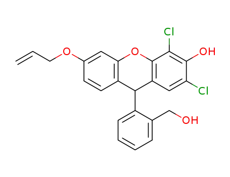 6-(allyloxy)-2,4-dichloro-9-(2-(hydroxymethyl)phenyl)-9H-xanthen-3-ol