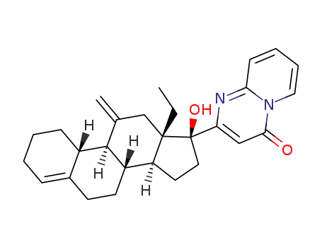2-{(8S,9S,10R,13S,14S,17S)-13-ethyl-17-hydroxy-11-methylene-2,3,6,7,8,9,10,11,12,13,14,15,16,17-tetradecahydro-1H-cyclopenta[a]phenanthren-17-yl}-4H-pyrido[1,2-a]pyrimidin-4-one
