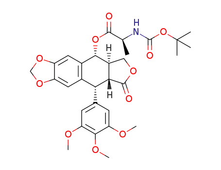(5R,8aR,9R)-8-oxo-9-(3,4,5-trimethoxyphenyl)-5,5a,6,8,8a,9-hexahydrofuro[30,4':6,7]naphtho[2,3-d][1,3]dioxol-5-yl(tert-butoxycarbonyl)alaninate