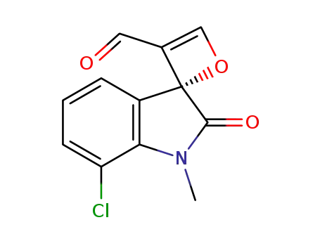 (R)-7-chloro-1-methyl-2-oxospiro[indoline-3,2'-oxete]-3'-carbaldehyde