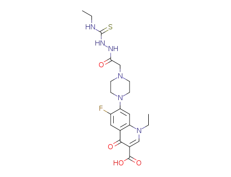 1-ethyl-7-{4-{2-{2-[(ethylamino)carbonothioyl]hydrazino}-2-oxoethyl}piperazin-1-yl}-6-fluoro-4-oxo-1,4-dihydroquinoline-3-carboxylic acid