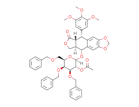 7-O-(2-O-acetyl-3,4,6-tri-O-benzyl-β-D-galactopyranosyl)podophyllotoxin