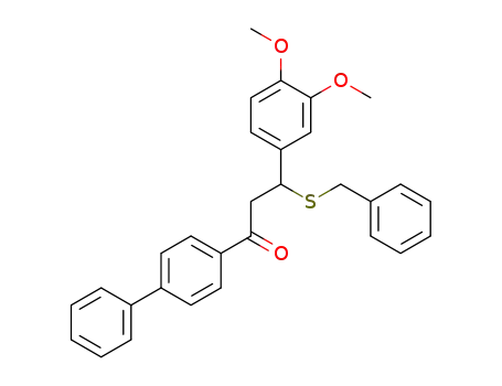 1-([1,1'-biphenyl]-4-yl)-3-(benzylthio)-3-(3,4-dimethoxyphenyl)propan-1-one