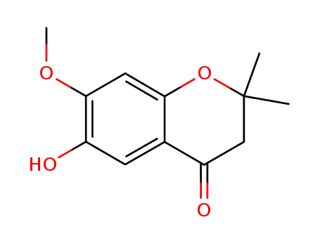 Molecular Structure of 74094-44-3 (4H-1-Benzopyran-4-one,
2,3-dihydro-6-hydroxy-7-methoxy-2,2-dimethyl-)
